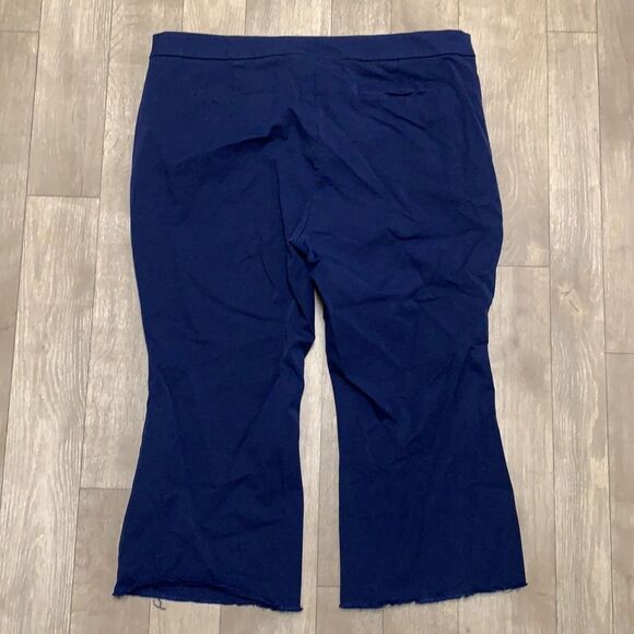 Womens J. Crew Frayed Wide Leg Cropped Stretch Pants - Picture 2 of 9